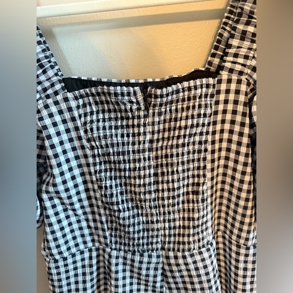 Altard‎ State • Gingham Puff Sleeve Romper Square Neck XS Preppy Summer Casual - Picture 4 of 7
